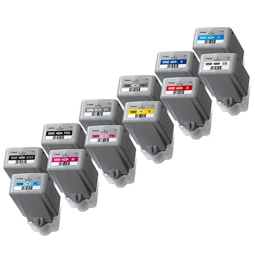 Canon CANON Canon PFI-1000 Printer Ink Cartridges Full set of 12 x ink tanks for Canon PRO-1000 Printers 12 x 80ml