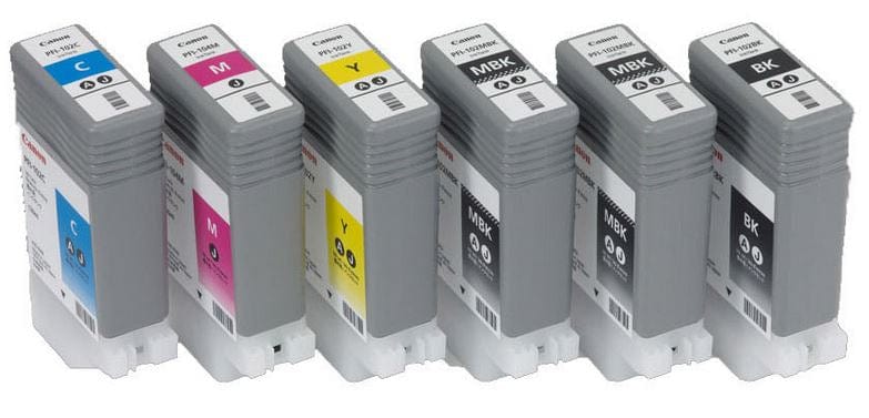 Canon CANON Canon PFI-102  PFI-104 Printer Ink Cartridges  Full set of 6 x 130ml ink tanks