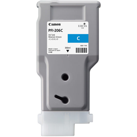 Canon Canon Printer Accessories Canon - PFI-206 Cyan (C) - 300ml Ink Tank