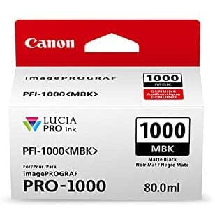 Canon Pro 1000 Canon - PFI-1000 Matte Black (MBK) - 80ml Ink Tank