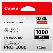 Canon Pro 1000 Canon - PFI-1000 Photo Black (PBK) - 80ml Ink Tank