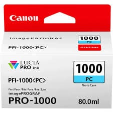 Canon Pro 1000 Canon - PFI-1000 Photo Cyan (PC) - 80ml Ink Tank