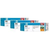 HP Cartridge - 775ml x 3 HP 91 3 Ink multipack - Light Cyan