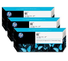HP Cartridge - 775ml x 3 HP 91 3 Ink multipack - Light Grey