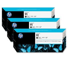 HP Cartridge - 775ml x 3 HP 91 3 Ink multipack - Matte Black