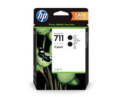 HP Cartridge - 80ml x 2 HP 711 Black Ink Cartridge - 80ml x 2
