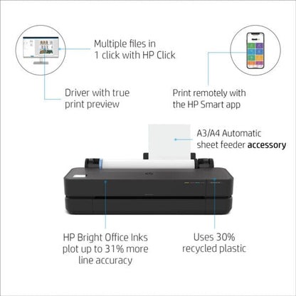HP Designjet HP DesignJet T250 Printer 24" inch A1 Plotter 4 Colour CAD & General Purpose Technical Printer HP DesignJet T250 Printer  24" inch  A1 Plotter 4 Colour  CAD & General Purpose Technical Printer