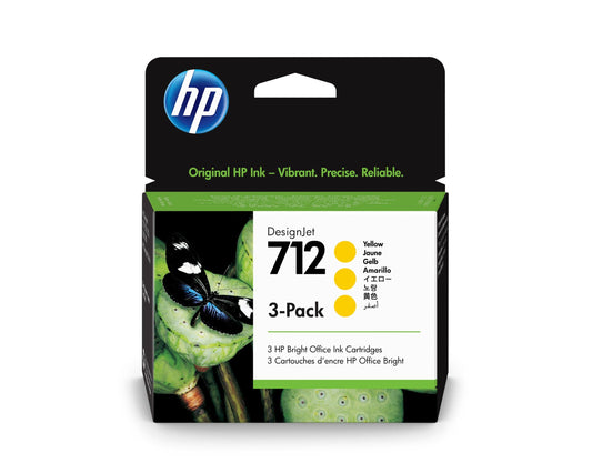 HP HP Designjet T630 / T657 HP 712 3-Ink Yellow Ink Cartridge - 29ml