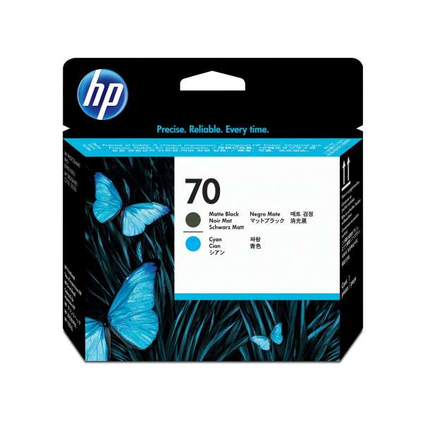 HP Printhead HP 70 Ink Printhead - Matte Black & Cyan