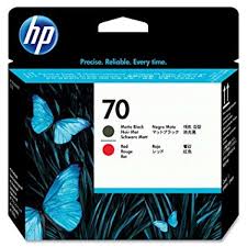 HP Printhead HP 70 Ink Printhead - Matte Black & Red